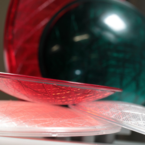 Plastic stoplichtkap spuitgieten